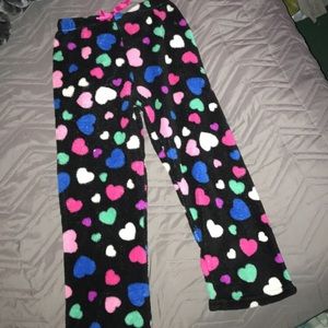 colorful heart soft pajama pants